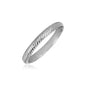 White Gold 14k Classic Textured Comfort Fit Wedding Band