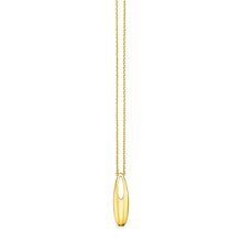 Load image into Gallery viewer, Yellow Gold 14k Necklace with Oval Pendant in Lobster Claw Lock