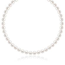 Load image into Gallery viewer, Yellow Gold 14k Elegant Women&#39;s Necklace with White Freshwater Cultured Pearls 6.0mm to 6.5mm