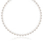 Yellow Gold 14k Elegant Women's Necklace with White Freshwater Cultured Pearls 6.0mm to 6.5mm