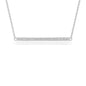 White Gold 14k Diamond Bar Pendant in Lobster Claw Lock