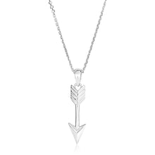Load image into Gallery viewer, Sterling Silver 18 inch Necklace with Arrow Pendant