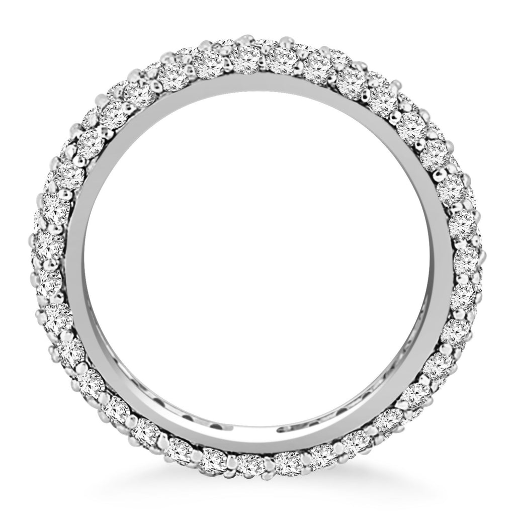 White Gold 14k Crafted Cupola Round Diamond Eternity Ring