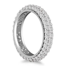Load image into Gallery viewer, White Gold 14k Crafted Cupola Round Diamond Eternity Ring