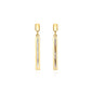 14k Yellow Gold Bar Drop Earrings with Mother of Pearl