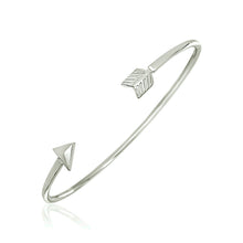 Load image into Gallery viewer, Sterling Silver Polished Arrow Cuff Bangle
