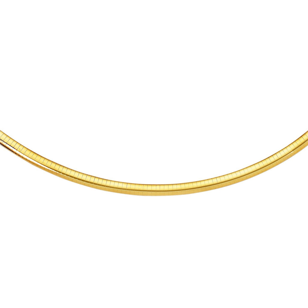 Yellow Gold 14k 6.0 mm Classic Omega Bracelet in Box With Tongue Clasp