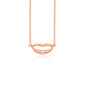 Rose Gold 14k Lips Necklace in Lobster Claw Lock