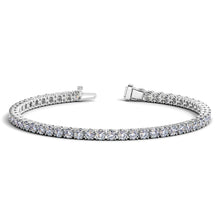 Load image into Gallery viewer, White Gold 14k Classic Round Diamond Tennis Bracelet 6 cttw