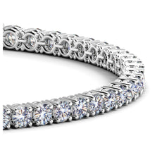 Load image into Gallery viewer, White Gold 14k Classic Round Diamond Tennis Bracelet 6 cttw
