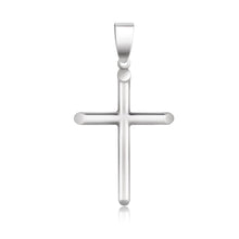 Load image into Gallery viewer, White Gold 14k Stunning Slim Cross with Tapered Ends Pendant