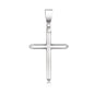 White Gold 14k Stunning Slim Cross with Tapered Ends Pendant