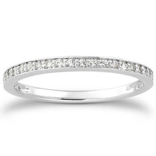 Load image into Gallery viewer, White Gold 14k Crafted Micro-pave Diamond Wedding Ring Band Set 3/4 Around