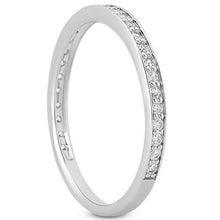 Load image into Gallery viewer, White Gold 14k Crafted Micro-pave Diamond Wedding Ring Band Set 3/4 Around