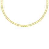 Yellow Gold 14k Classic Men's Necklace with Track Design Links