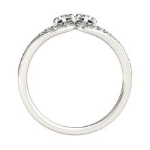 Load image into Gallery viewer, White Gold 14k Two Stone Split Shank Design Elegant Diamond Ring