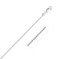 White Gold 14k Diamond-Cut Bead Chains 1.2mm in Lobster Closure