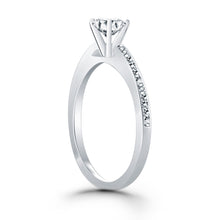Load image into Gallery viewer, White Gold 14k Crafted Channel Set Cathedral Engagement Ring