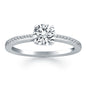 White Gold 14k Crafted Channel Set Cathedral Engagement Ring
