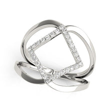 Load image into Gallery viewer, White Gold 14k Pave Set Interlaced Design Diamond Ring 1/5 cttw
