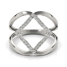 Load image into Gallery viewer, White Gold 14k Pave Set Interlaced Design Diamond Ring 1/5 cttw