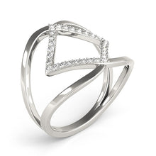 Load image into Gallery viewer, White Gold 14k Pave Set Interlaced Design Diamond Ring 1/5 cttw