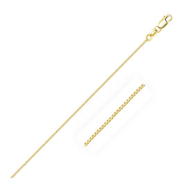 Yellow Gold 14k Classic Box Chain 0.6mm in Lobster Closure