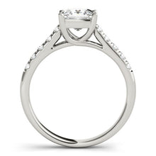 Load image into Gallery viewer, White Gold 14k Classic Trellis Set Princess Cut Diamond Engagement Ring 1 1/4 cttw