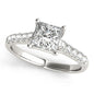 White Gold 14k Classic Trellis Set Princess Cut Diamond Engagement Ring 1 1/4 cttw