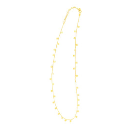 14K Yellow Gold Necklace with Dangling Stars