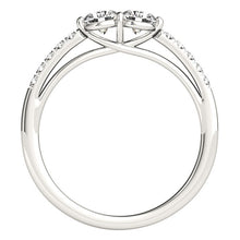 Load image into Gallery viewer, White Gold 14k Two Stone Round Elegant Diamond Ring 5/8 cttw