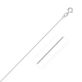 White Gold 14k 0.9mm Foxtail Chain in Spring Ring Clasp