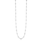 Sterling Silver Station Necklace with Polished Beads & Lobster Claw Lock