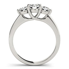 Load image into Gallery viewer, 14k White Gold Classic 3 Stone Round Diamond Engagement Ring (1 cttw)