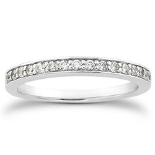 Load image into Gallery viewer, White Gold 14k Crafted Pave Diamond Wedding Ring Band Set 1/2 Around