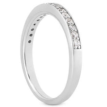 Load image into Gallery viewer, White Gold 14k Crafted Pave Diamond Wedding Ring Band Set 1/2 Around
