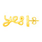 Yellow Gold 14k Yes Earrings in Pushback Clasps