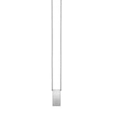 White Gold 14k Necklace with Polished Bar Pendant & Claw Lock
