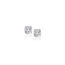 Load image into Gallery viewer, White Gold 14k Diamond Four Prong Stud Earrings 1-4 cttw in Push Back Backing