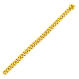 Yellow Gold 10k 6.15mm Semi Solid Miami Cuban Chain in Box With Tongue Clasp