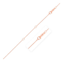 Load image into Gallery viewer, Rose Gold 14k 1.0mm Double Extendable Cable Chain in Lobster Closure