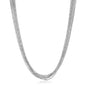 Sterling Silver Multi Strand Bead Chain Necklace in Lobster Claw Lock