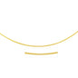 Yellow Gold 14k Thin Motif Round Omega Necklace in Lobster Claw Lock