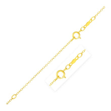 Load image into Gallery viewer, Yellow Gold 14k 1.2mm Extendable Cable Chain in Spring Ring Closure