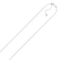 White Gold 10k Adjustable Cable Chain 0.9mm in Lobster Closure