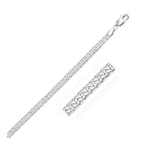 White Gold 14k 4.4mm Solid Miami Cuban Chain in Lobster Claw Lock