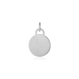 White Gold 14k Classic Circle Tag Pendant