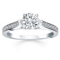 White Gold 14k Classic Pave Diamond Cathedral Engagement Ring