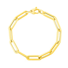 Load image into Gallery viewer, Yellow Gold 14k Extra Wide Paperclip Chain Bracelet in Lobster Claw Lock
