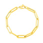 Yellow Gold 14k Extra Wide Paperclip Chain Bracelet in Lobster Claw Lock